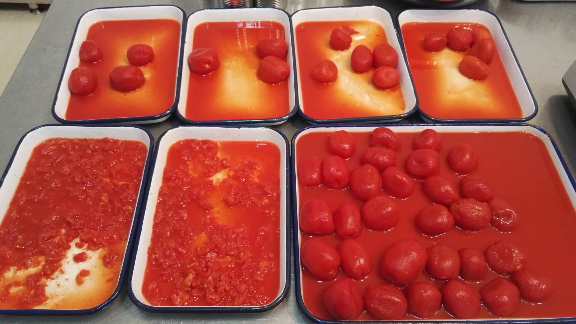Potong dadu tomat dalam kaleng 400g,800g,2500g,2850g