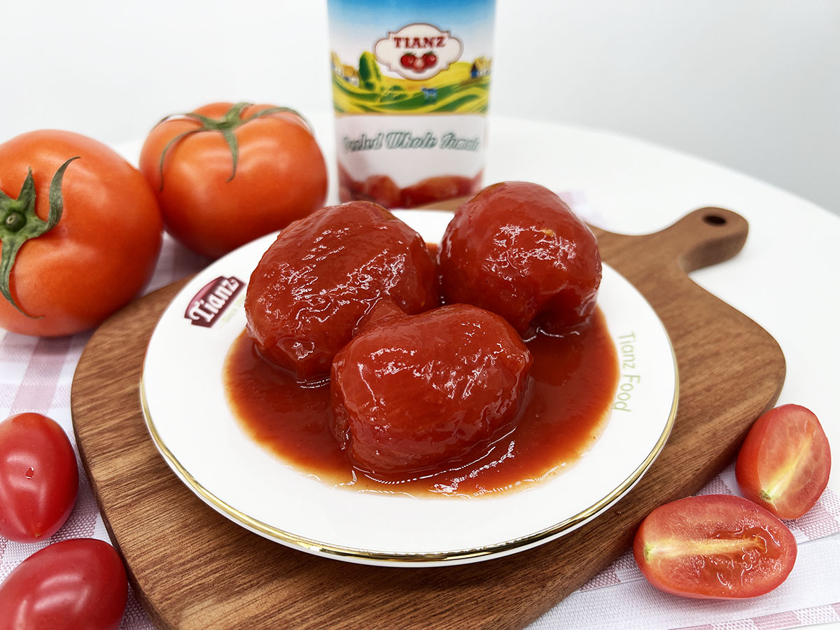 Tianz Tomat Cincang Kaleng 400g Brix: 16% -18% Mendukung OEM